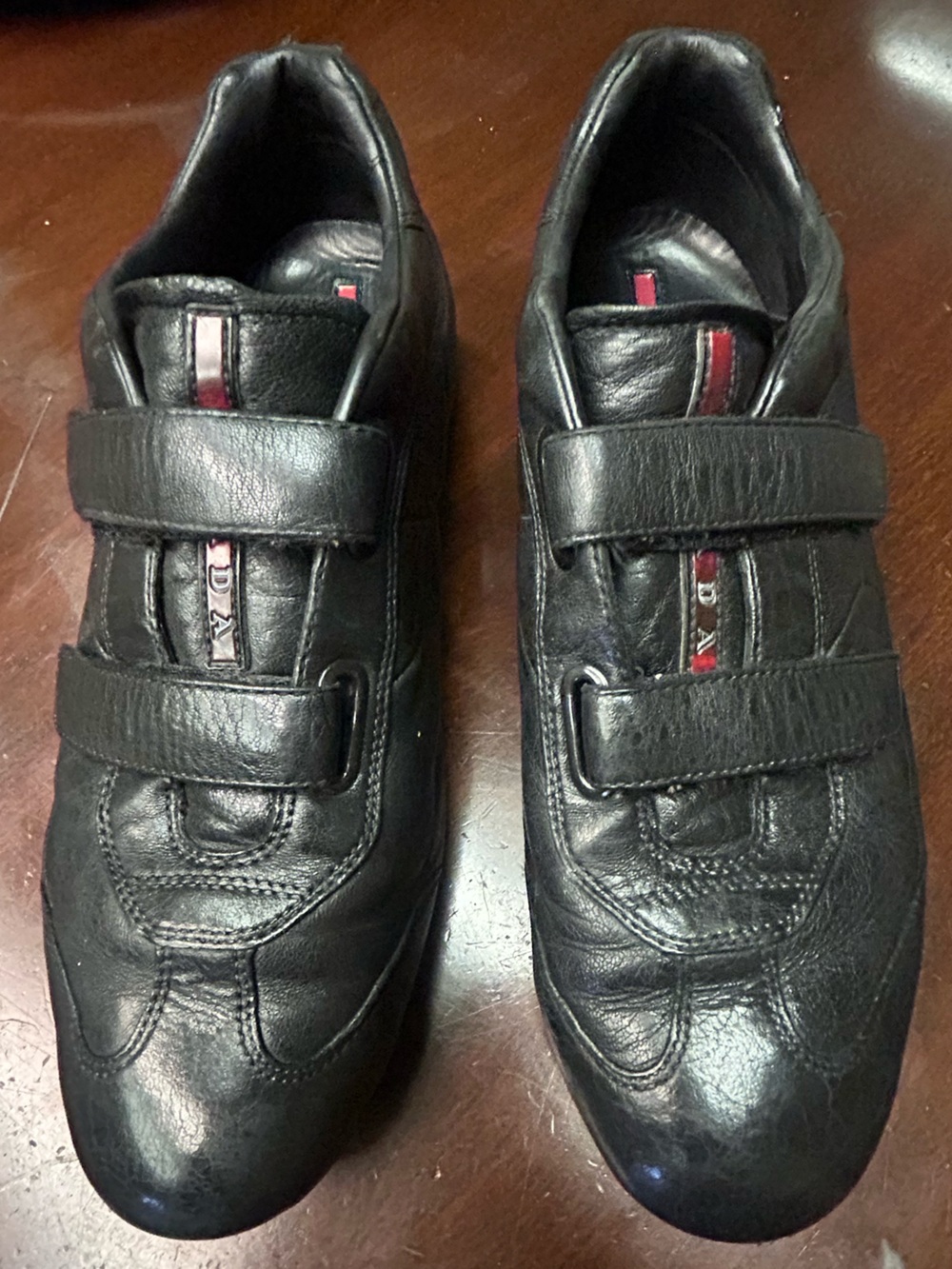 Prada Sport Men’s Black Leather Velcro low top sneaker